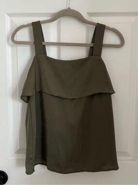 Banana Republic Factory Olive Sleeveless Shirt